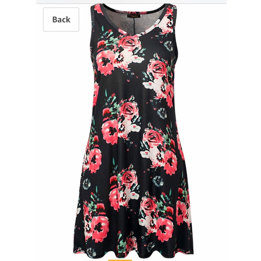 Black and Floral Summer Dress